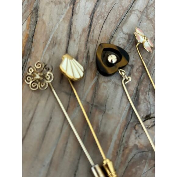 Lot of Seven 7 Vintage Hat Stick Pins Trafari - Picture 2 of 7